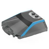 Windscreen 6 x 6 x 1 1/3 with Dark Azure Frame Print, Trans-Black