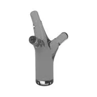 Bar 1L / Stem with 3 Sprouts/Prongs, Trans-Black