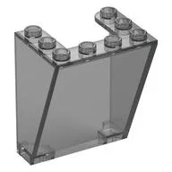 Windscreen 3 x 4 x 4 Inverted, Rounded Top Inside Edges, Cut-Out Bottom Inside Edges, Trans-Black