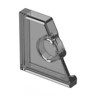 Wedge Tile 2 x 2 Right, Trans-Black