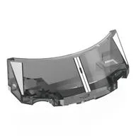 Windscreen 2 x 4 Half Dome with Light Bluish Grey Cockpit Print, Trans-Black