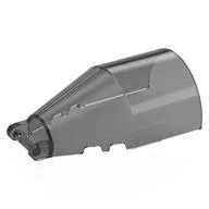 Windscreen 7 x 4 x 2 Round with Handle, Trans-Black