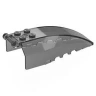 Windscreen 8 x 4 x 2 with 4 Studs and Handle, Trans-Black