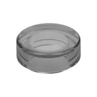Tile Round 1 x 1, Trans-Black