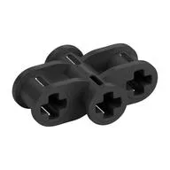 Technic Axle Connector 2 x 3 Quadruple, Pearl Titanium