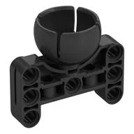 Technic Beam 3 x 5 with Ball And Castor Joint, Pearl Titanium