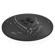 Dish 8 x 8 Inverted [Radar] with Mudhorn Skull Symbol Print, Pearl Titanium
