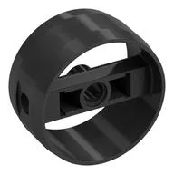Technic Cylinder 4 x 4 with Pin Holes and Centre Bar, Closed Sides on Bar, Pearl Titanium
