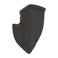Shield Broad with Cutout Corner with Rust, Scratches Print, Pearl Titanium