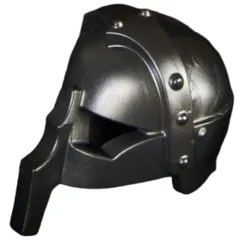 Helmet Orc with Straight Nose Protector (Sam), Pearl Titanium