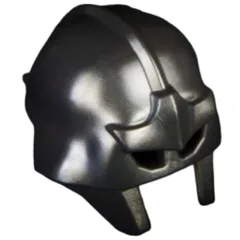 Helmet Orc with Straight Cheek Guards, Pearl Titanium
