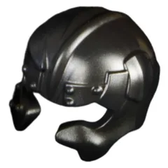 Helmet Orc with Curved Cheek Guards, Pearl Titanium
