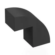Brick Curved 1 x 2 x 1 2/3 with 1 Cutout, Pearl Titanium