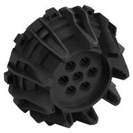 Wheel Hard Plastic with Small Cleats and Flanges, Pearl Titanium