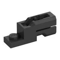 Launcher, Plate Special 1 x 2 with Mini Blaster Square, Pearl Titanium