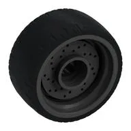 Wheel Rim 24 x 12 with Black Tyre, Pearl Titanium