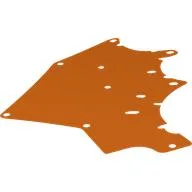 Wing, Right, Dragon, Scalloped, 25 x 19, Reddish Orange