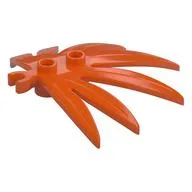 Plant, Leaves 6 x 5 Swordleaf with Clip [Thick Open O Clip], Reddish Orange