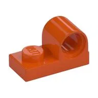 Plate Special 1 x 2 with Pin Hole on Top, Reddish Orange