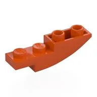Brick Curved Inverted 4 x 1, Reddish Orange