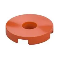 Tile Special Round 2 x 2 with Hole, Reddish Orange