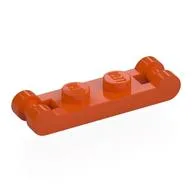 Plate Special 1 x 2 with Handles on Ends, Reddish Orange