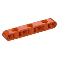 Technic Beam 1 x 7 Thick with Alternating Holes, Reddish Orange