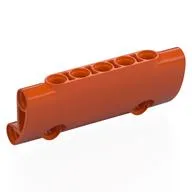 Technic Panel Curved 7 x 3 with 2 Pin Holes through Panel Surface, Reddish Orange