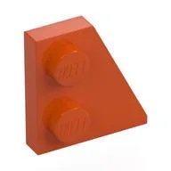 Wedge Plate 2 x 2 Right, Reddish Orange