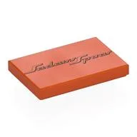 Tile 2 x 3 with Black 'Sadairs Spear' Print, Reddish Orange