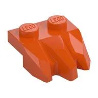 Plate Special 2 x 3 with Rocks, Reddish Orange