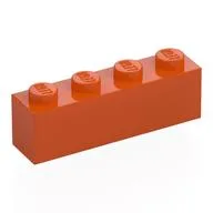 Brick 1 x 4, Reddish Orange