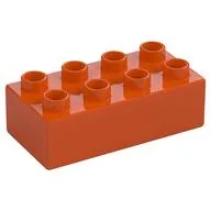 Duplo Brick 2 x 4, Reddish Orange