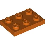 Plate 2 x 3, Reddish Orange