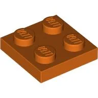 Plate 2 x 2, Reddish Orange