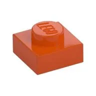 Plate 1 x 1, Reddish Orange