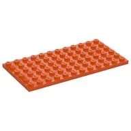 Plate 6 x 12, Reddish Orange