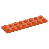 Plate 2 x 8, Reddish Orange