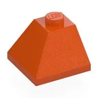 Brick Sloped 45° 2 x 2 Double Convex, Reddish Orange