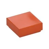 Tile 1 x 1 with Groove, Reddish Orange