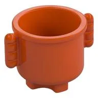 Duplo Kettle with Closed Handles 2 x 2 x 1.5, Reddish Orange