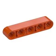 Technic Beam 1 x 5 Thick, Reddish Orange