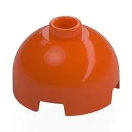 Brick Round 2 x 2 Dome Top, Vented Stud, Reddish Orange