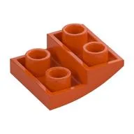 Brick Curved Inverted 2 x 2 x 2/3, Reddish Orange