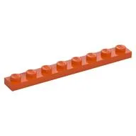 Plate 1 x 8, Reddish Orange