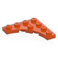 Plate Special 4 x 4 with 3 x 3 Quarter Round Cutout, Reddish Orange
