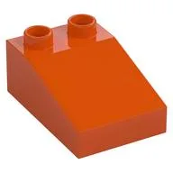 Duplo Brick 3 x 2 Slope 33°, Reddish Orange