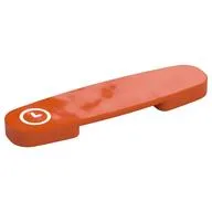 Duplo Train Action Plate with White Clock Print, Reddish Orange