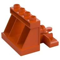 Duplo Train Track, End of the Line Rail Stop, Reddish Orange