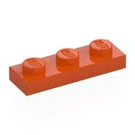 Plate 1 x 3, Reddish Orange